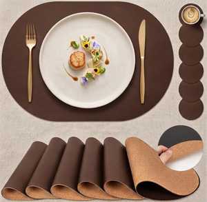 Mantel Individual de Cuero Genuino, Resistente a Olores, Plegable, de Lujo, para Mesa de Comedor, Multifuncional, Decoración del Hogar LPM-0124 - Product Image 5