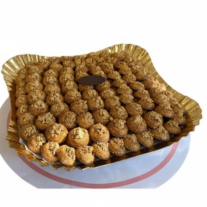 ถาดใส่ขนมช็อกโกแลตทรงกลมสีทอง ดีไซน์หรูหรา สำหรับเสิร์ฟขนมหวานในงานอีเว้นท์และเป็นของขวัญ ในราคาที่ดีที่สุด - Product Image 5