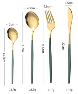 Juego de Cubiertos Metálicos de Grado Ejecutivo, Paquete Complementario para Cenas, Ideal para Eventos Corporativos y Rituales de Comedor Personales, Juego de Cubiertos al por Mayor - Product Image 2