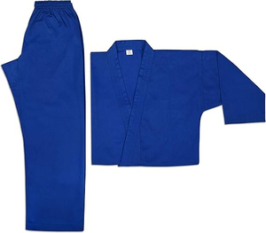 Kimono de Jiu-Jitsu Brasileño Azul, 100% Algodón, Secado Rápido, Tejido Transpirable y Elástico, Posiciones para Logotipo Personalizado, Unisex para Adultos - Product Image 2