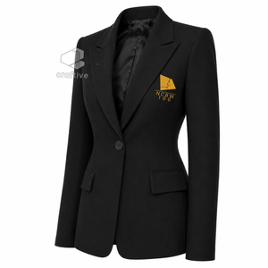 NCBW Sorority Women's Single Breasted Blazer Embroidered Notch Lapel Tailored Office Business <b>Suit</b> Jacket Formal Workwear - Product Image 2