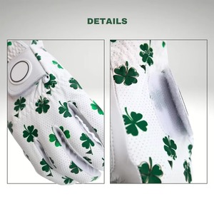 Gants de golf en cuir Cabretta blancs JNM SAFETY, best-sellers, pour adultes, respirants, antidérapants, fermeture à boucle auto-agrippante, personnalisables - Product Image 3