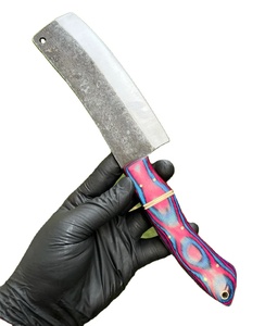 Handmade Carbon Steel Bone <b>Chopper</b> Butcher Knife for <b>Meat</b> Processing Heavy-Duty hand forged with leather sheath Butcher - Product Image 2