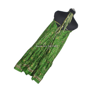 Vintage Silk <b>Spaghetti</b> Dress Indian Pakistani Saree/Sari/Shari Hippy Boho Style Hot Sexy Looking for Women Wholesale Price Mixed - Product Image 6