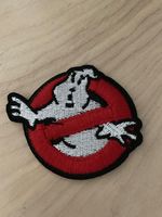 Parche Bordado con el Logotipo de los Cazafantasmas, Personalizado, Circular, para Coser, Diseño de Personajes Adorables, Fondo Rojo