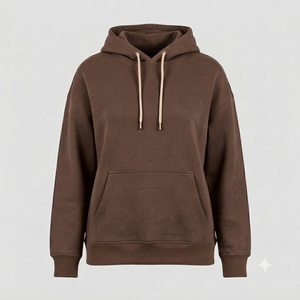 Sweat à capuche unisexe personnalisé respirant à séchage rapide en molleton de coton/polyester uni, brodé, coupe classique, style streetwear pour l'hiver - Product Image 1