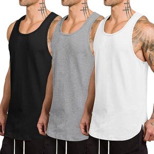 Débardeur en coton premium pour hommes, débardeur de sport sans manches, t-shirt d'entraînement personnalisé avec logo, vêtements de sport pour hommes - Product Image 1