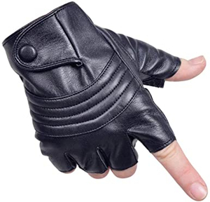 Custom Men's Opera Fingerless Genuine Leather Driving Gloves Half Finger Perforated Outdoor Gloves Made in Pakistan - Product Image 2