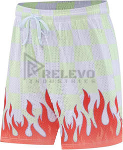 กางเกงขาสั้นเบอร์มิวดาผู้ชายสไตล์ฮิปฮอปลำลอง ไซส์ใหญ่ แห้งเร็ว ผ้าฝ้าย 100% ระบายอากาศได้ดี เอวยางยืดปานกลาง มีกระเป๋า ผ้าเนื้อดี - Product Image 4