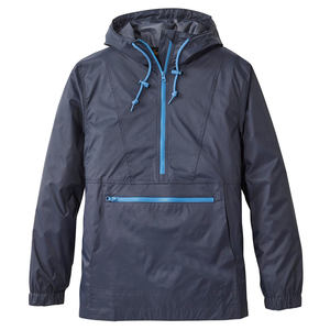 Chaqueta Anorak Ligera con Capucha para Invierno, Cortavientos, con Logotipo Frontal, Tela Vaquera, Transpirable e Impermeable para Hombre - Product Image 1