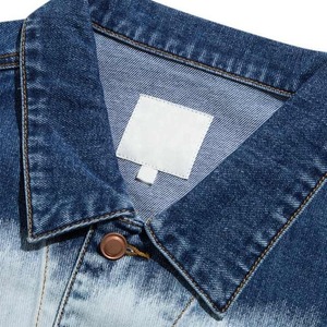 Custom Men's Plus Size Contrast Tie <b>Dye</b> Denim Jean Jackets Breathable Classic Fashion Regular Sleeves Wholesale Casual Style for - Product Image 3