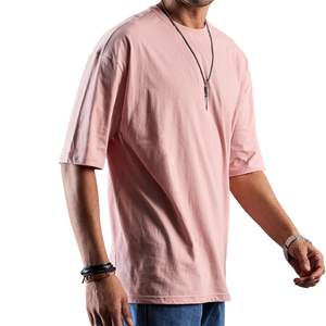 T-shirt Oversize Homme Streetwear Personnalisé OEM 100% Coton Épaules Tombantes Uni Décontracté Vente en Gros Fabricant - Product Image 3