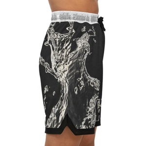 Shorts d'été pour hommes de haute qualité, style streetwear, avec logo personnalisé imprimé DTG, shorts de sport en mesh pour hommes - Product Image 6