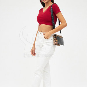 Camiseta corta ligera para mujer en oferta online, camiseta corta de manga corta de verano muy vendida - Product Image 5