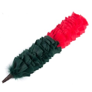 Pluma con Patrón de Lazo de Terciopelo de Piel Sintética Negra y Roja para Gorro Glengarry, Gorro Balmoral, Boina, Gorra Casual para Adultos Unisex para las Cuatro Estaciones - Product Image 4