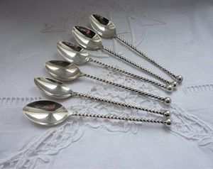 Unique Look Metal Tea Spoon Handmade Golden Twig With Leaves Ended Handle for Dining <b>Table</b> Dessert & Soup Spoons - Product Image 2