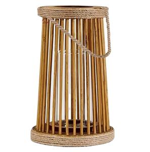 ทําด้วยมือทอไม้ไผ่ธรรมชาติโคมไฟหวายไม้ไผ่ยืนเชิงเทียนจับบ้านตกแต่งสวนโคมไฟ - Product Image 4