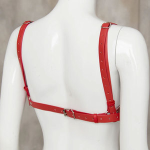 Soutien-gorge court en cuir de vache authentique avec logo personnalisé, vente en gros, soutien-gorge en cuir véritable de qualité supérieure à bonnets souples, lingerie sexy pour femme - Product Image 3