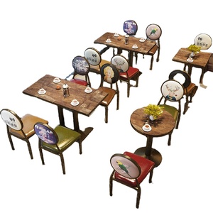 Set da Pranzo Moderno per Soggiorno e Ristorante, <span class=keywords><strong>Tavolo</strong></span> da Pranzo in Legno Truciolare con Sedie - Product Image 1