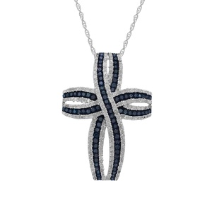 จี้เพชรทรงอินฟินิตี้ครอส น้ำหนัก 1.58 กะรัต ดีไซน์ศาสนาคริสต์ ทำจากเงินแท้ 925 สำหรับผู้หญิง เหมาะสำหรับงานแต่งงาน - Product Image 1