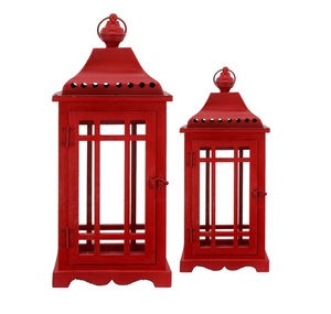 โคมไฟตกแต่งบ้านสุดหรู ทำจากแก้วและสแตนเลสสตีล งานแฮนด์เมด สีแดง - Product Image 5