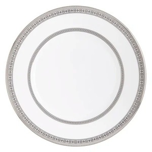 Round <b>Ceramic</b> Charger <b>Plate</b> Classic Design Silver Border Pattern Dishes & <b>Plates</b> - Product Image 4
