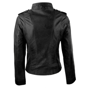 Breathable OEM Winter <b>Long</b> Sleeve Pure <b>Leather</b> <b>Jacket</b> Hot Sale Custom Logo Style and Color <b>Leather</b> <b>Jackets</b> for Women - Product Image 4