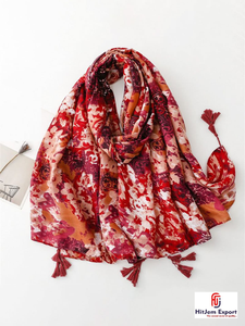 Bufanda Larga Premium de Tela Suave, Pañuelo para la Cabeza con Impresión Personalizada, Etiqueta Blanca, MOQ Bajo, Fabricante Textil OEM ODM - Product Image 6