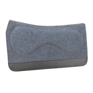 Tapis de selle western en feutre de laine profilé en cuir premium, fond en feutre absorbant les chocs, respirant, pour l'entraînement équestre - Product Image 5