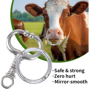 Carbon Steel Bull <b>Nose</b> Ring Heavy Duty Cattle <b>Nose</b> Ring Livestock Handling Tool Rust Resistant Steel Strong Durable Easy - Product Image 6