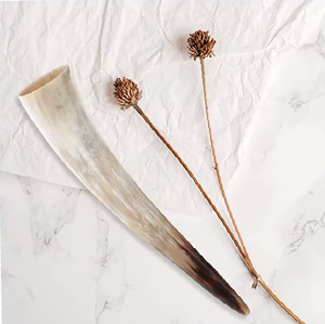 Florero de cuerno natural con decoración de jardín, jarrón Vikingo, cuerno para beber, maceta, florero de cuerno - Product Image 1
