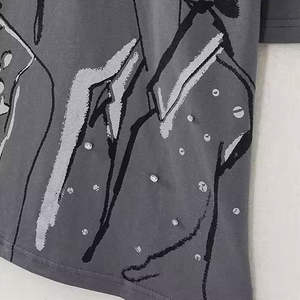 Camisetas de Algodón 100% para Hombre, Corte Holgado, con Logotipo Personalizado Serigrafiado, Tela de Lona Transpirable de Alta Calidad, Venta al Por Mayor, Nueva Llegada - Product Image 2