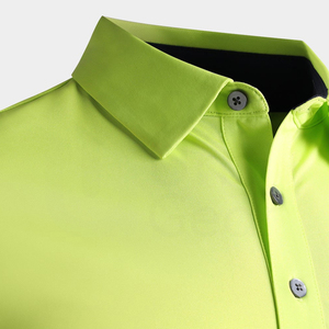Polo de Manga Corta para Hombre, de Secado Rápido, Diseño de Bloques de Color Sólido, Tejido Deportivo de Punto, Corte Regular, Verde con Raya Azul Marino - Product Image 3