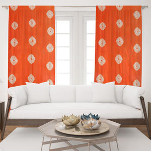 Cortina de Algodón con Estampado Tie Dye, Hecha a Mano, para Ventana de Dormitorio o Apartamento, Venta al Por Mayor en India - Product Image 1