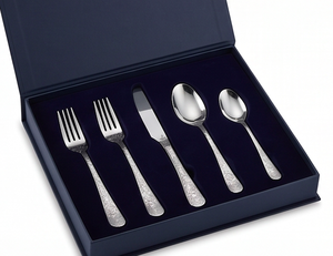 Service de couverts en argent de style royal, finition miroir premium, élégant, pour mariage, réceptions et usage domestique - Product Image 6