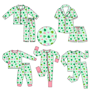 Piyama Serat Bambu Custom Print Grosir, Romper Bayi Bambu Organik Resleting Ganda, Baju Tidur Bayi Kecil, Pakaian Bayi Bambu Anak - Product Image 1