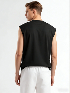 Chaleco Deportivo Informal de Algodón Puro para Hombre, Estilo Cómodo para Verano, Personalizable con Logotipo - Product Image 4