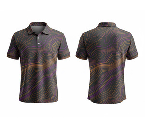 Custom Printed Sublimation Polo Shirt Shield Style Sports Uniform for Men Women Youth Quick-Dry Dry-Fit Active Polo - Product Image 3