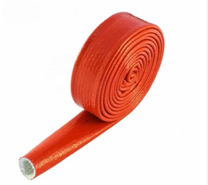 High-Temperature Resistance Coated Fiberglass Sleeve High <b>Heat</b> Protection Fire Sleeves Silicone Fiberglass Insulation Sleeving - Product Image 4