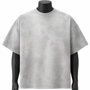 T-shirt décontracté en coton à manches courtes pour homme, style vintage, streetwear, coupe oversize, écologique, idéal pour l'été - Product Image 1