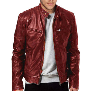 Vestes en cuir longues de style manteau pour hommes, logo personnalisé et étiquette privée pour hommes - Product Image 3