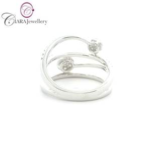 ANILLO DE CÓCTEL DE DIAMANTES NATURALES DE ORO BLANCO/AMARILLO/ROSA SÓLIDO DE 18K ESTILO DE MODA NUEVO MODELO MÁS VENTA PARA BODA/FIESTA AL POR MAYOR - Product Image 3