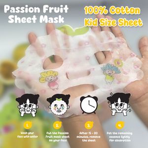 Mascarilla Facial Hidratante para Niños Pétalos de Fruta de la Pasión de Origen Natural - Product Image 4