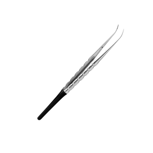 Pinces à tissus courbées à micro-dents multiples en acier inoxydable, forceps chirurgicaux pour la manipulation et la suture précises des tissus mous - Product Image 2