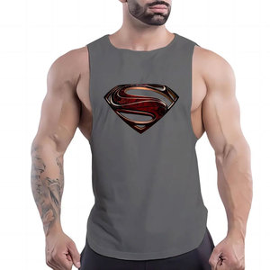 Nouveau Gilet de Sport et Fitness pour Homme Été 2026, Col Rond Imprimé Sérigraphié, Confortable, Respirant, Décontracté, Couleur Unie, Séchage Rapide, 100% Coton - Product Image 6