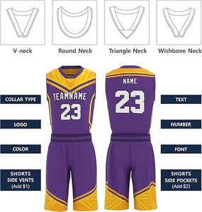 Customized Basketball Uniform Set for <b>Men</b> & Youth Personalized Printed Jersey with Name Number & Team Logo - Product Image 3