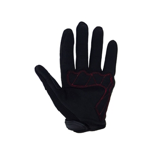 Gants de course à doigts entiers noirs avec surpiqûres rouges, protection respirante de la paume, fermeture auto-agrippante pour la conduite et l'utilisation en extérieur - Product Image 4