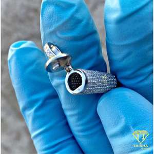 Pendentif de style hip-hop unisexe en argent sterling 925 avec moissanite, plaqué multi-couche, motif dessin animé, longueur 3 pouces, cadeau - Product Image 3