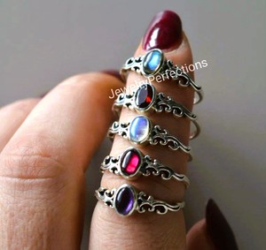 Nuevo y Elegante Anillo de Plata de Ley 925 con Múltiples Piedras Preciosas Naturales, Joyería Fina de Moda, Anillo de Diamantes, Bonito Regalo para Bodas y Fiestas - Product Image 3