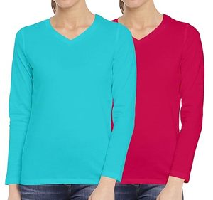 T-shirt pour femme à col en V, uni, de haute qualité, couleur unie, évacuation de l'humidité, haut de sport pour la gym et le fitness, manches longues - Product Image 1